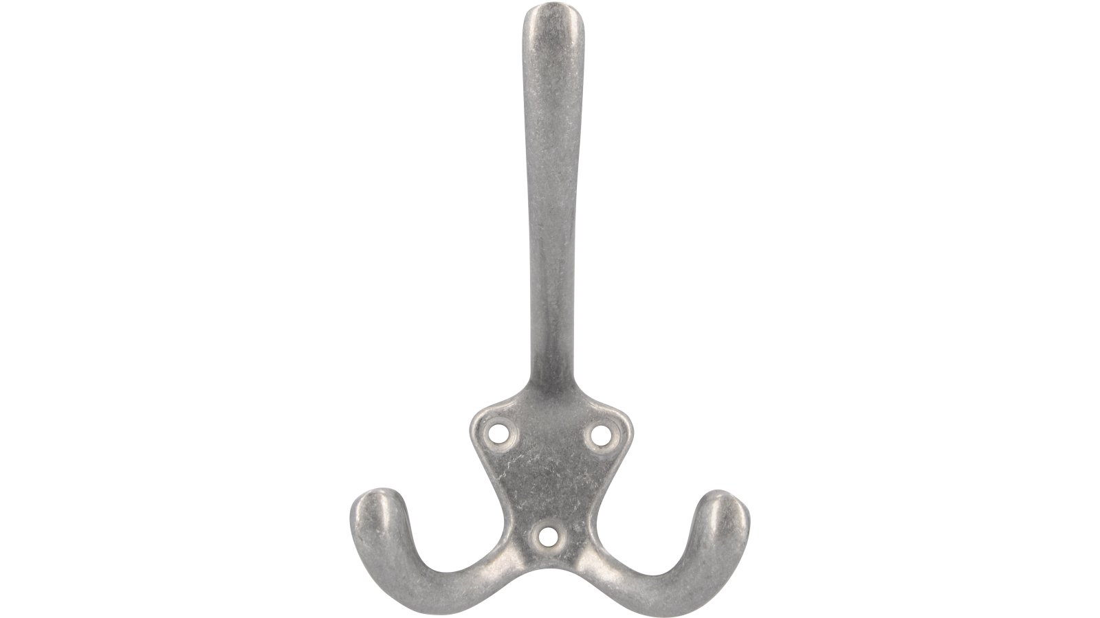 Haken Gaggenau Druckguss silber natur glänzend - 108 mm lang  vor weißem Hintergrund