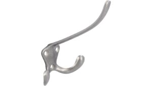 Haken Gaggenau Druckguss silber natur glänzend - 108 mm lang  vor weißem Hintergrund