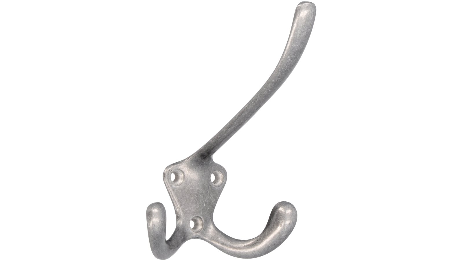 Haken Gaggenau Druckguss silber natur glänzend - 108 mm lang  vor weißem Hintergrund