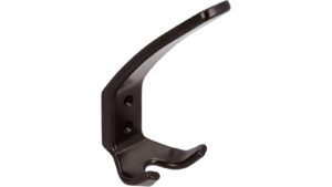 Haken Kiel Kunststoff schwarz-braun - 150 mm lang  vor weißem Hintergrund