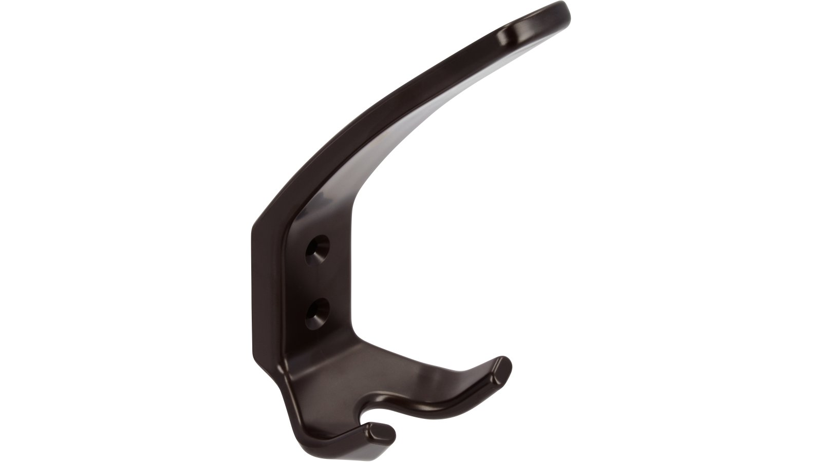 Haken Kiel Kunststoff schwarz-braun - 150 mm lang  vor weißem Hintergrund