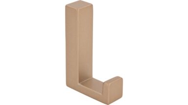 Haken Salzhemmendorf Druckguss Bronze matt - 61 mm lang  vor weißem Hintergrund
