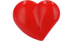 Griff Zweibrücken Kunststoff feuerrot - 36 mm lang  vor weißem Hintergrund