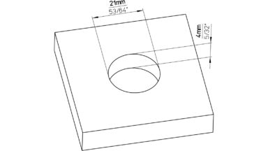 Muschel Langen Stahl alufarbig pulverbeschichtet nickel glänzend - 26 mm lang  vor weißem Hintergrund