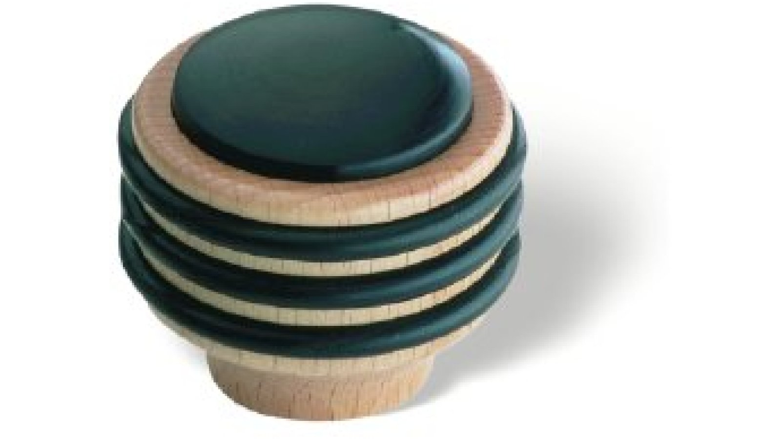 Türstopper Philippsburg Holz - Kunststoff buche natur lackiert schwarz - 41 mm lang  vor weißem Hintergrund