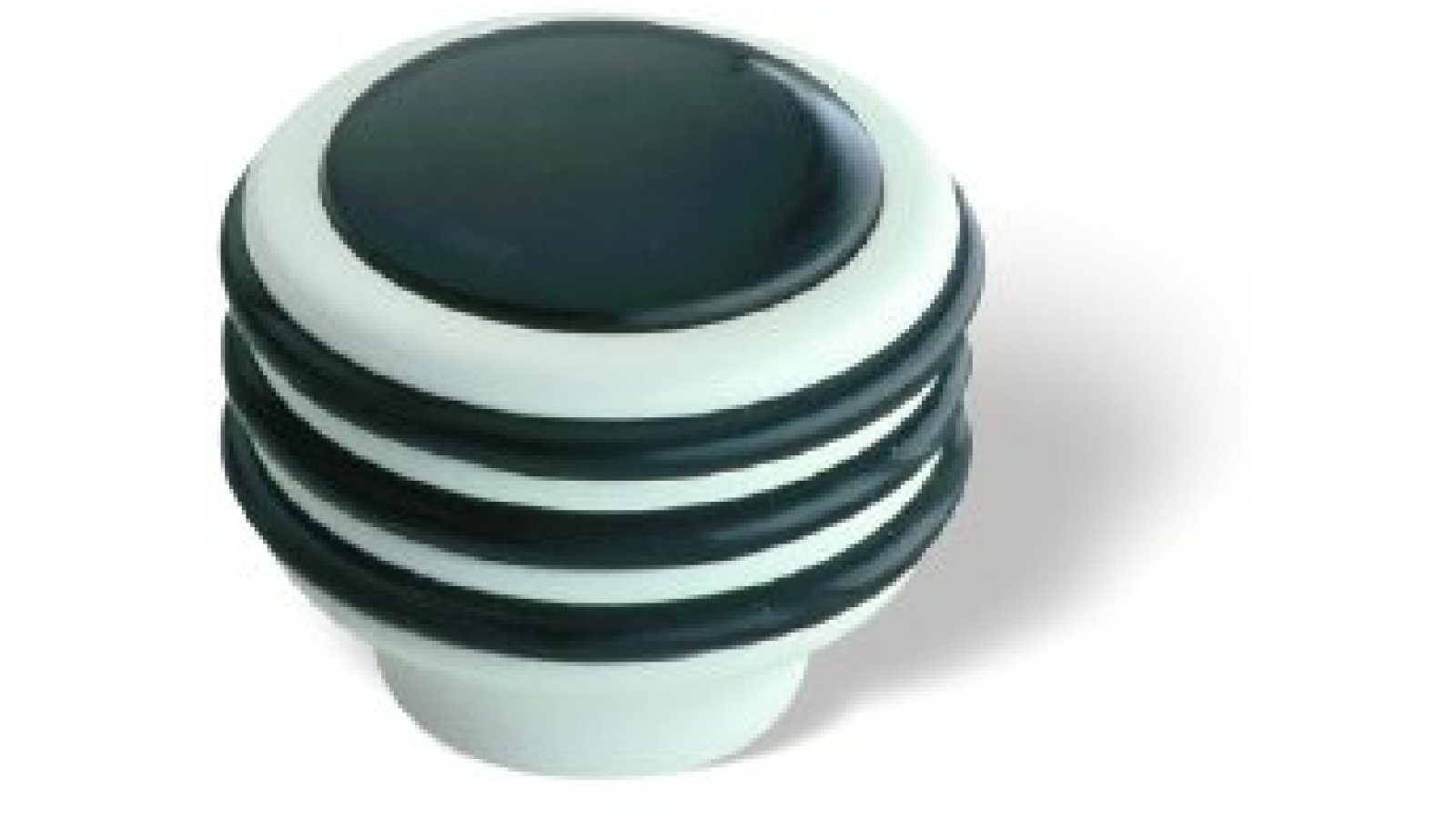 Türstopper Philippsburg Holz - Kunststoff buche weiß lackiert schwarz - 41 mm lang  vor weißem Hintergrund