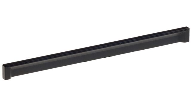 Griffleiste Bad Bevensen Metall - Schwarz Struktur Pulverbeschichtung - 332 mm lang  vor weißem Hintergrund