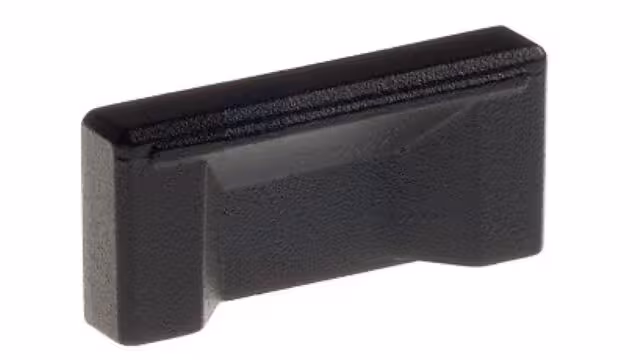 Griffleiste Bad Bevensen Metall - Schwarz Struktur Pulverbeschichtung - 42 mm lang vor weißem Hintergrund
