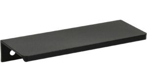 Griffleiste Barleben aluminium - Schwarz Struktur Pulverbeschichtung - 116 mm lang  vor weißem Hintergrund