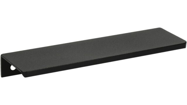 Griffleiste Barleben aluminium - Schwarz Struktur Pulverbeschichtung - 148 mm lang vor weißem Hintergrund