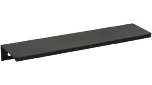 Griffleiste Barleben aluminium - Schwarz Struktur Pulverbeschichtung - 180 mm lang  vor weißem Hintergrund