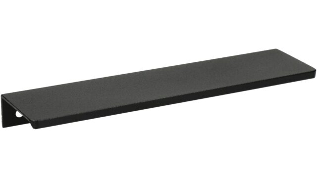 Griffleiste Barleben aluminium - Schwarz Struktur Pulverbeschichtung - 180 mm lang  vor weißem Hintergrund
