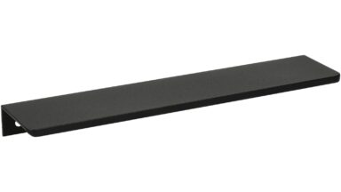 Griffleiste Barleben aluminium - Schwarz Struktur Pulverbeschichtung - 212 mm lang  vor weißem Hintergrund