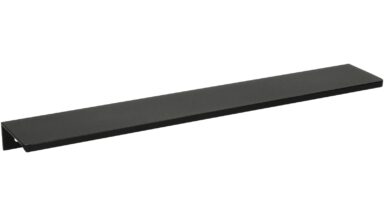 Griffleiste Barleben aluminium - Schwarz Struktur Pulverbeschichtung - 276 mm lang vor weißem Hintergrund