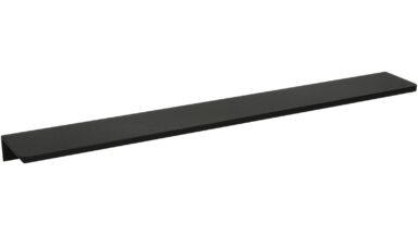 Griffleiste Barleben aluminium - Schwarz Struktur Pulverbeschichtung - 340 mm lang vor weißem Hintergrund
