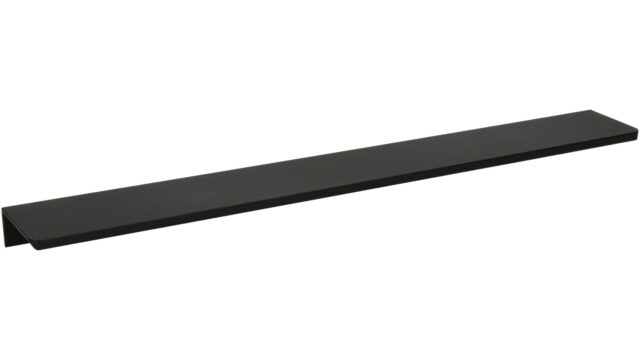 Griffleiste Barleben aluminium - Schwarz Struktur Pulverbeschichtung - 340 mm lang  vor weißem Hintergrund