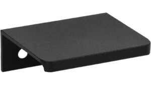 Griffleiste Barleben aluminium - Schwarz Struktur Pulverbeschichtung - 52 mm lang  vor weißem Hintergrund