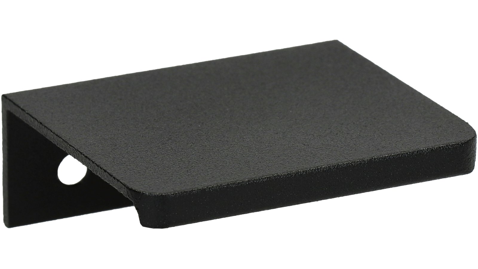 Griffleiste Barleben aluminium - Schwarz Struktur Pulverbeschichtung - 52 mm lang  vor weißem Hintergrund