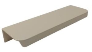 Griffleiste Breckerfeld aluminium - Beige matt Pulverbeschichtung PBA Radius R10 - 116 mm lang  vor weißem Hintergrund