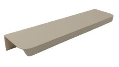 Griffleiste Breckerfeld aluminium - Beige matt Pulverbeschichtung PBA Radius R10 - 148 mm lang  vor weißem Hintergrund