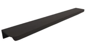 Griffleiste Breckerfeld aluminium - Schwarz matt pulverbeschichtet B50 Radius R10 - 276 mm lang  vor weißem Hintergrund