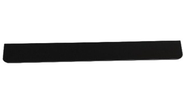 Griffleiste Breckerfeld aluminium - Schwarz matt pulverbeschichtet B50 Radius R10 - 340 mm lang  vor weißem Hintergrund