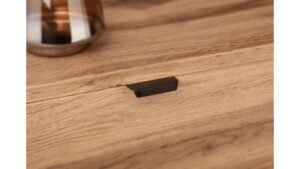 Griffleiste Breckerfeld aluminium - Schwarz matt pulverbeschichtet B50 Radius R10 - 52 mm lang  vor weißem Hintergrund