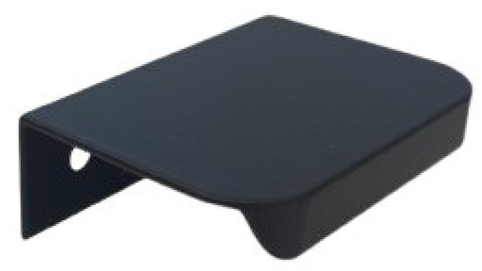 Griffleiste Breckerfeld aluminium - Schwarz matt pulverbeschichtet B50 Radius R10 - 52 mm lang  vor weißem Hintergrund