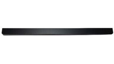 Griffleiste Breckerfeld aluminium - Schwarz matt pulverbeschichtet B50 Radius R10 - 628 mm lang vor weißem Hintergrund