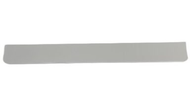 Griffleiste Breckerfeld aluminium - Weiß seidenmatt Pulverbeschichtung PB0 Radius R10 - 340 mm lang vor weißem Hintergrund