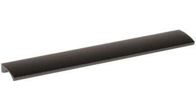 Griffleiste Heilsbronn Metall - Schwarz Struktur Pulverbeschichtung - 212 mm lang  vor weißem Hintergrund
