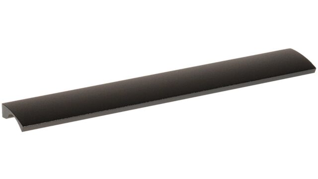 Griffleiste Heilsbronn Metall - Schwarz Struktur Pulverbeschichtung - 212 mm lang  vor weißem Hintergrund