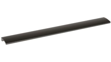 Griffleiste Heilsbronn Metall - Schwarz Struktur Pulverbeschichtung - 276 mm lang vor weißem Hintergrund
