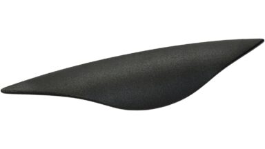Griffleiste Mainhausen Metall - Schwarz Struktur Pulverbeschichtung - 182 mm lang vor weißem Hintergrund
