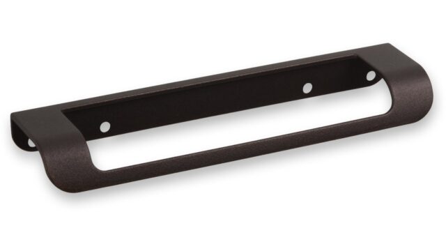 Griffleiste Ochsenhausen Metall - Braun Marone Pulverbeschichtung - 180 mm lang vor weißem Hintergrund