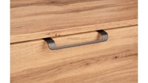 Griffleiste Ochsenhausen Metall - Schwarz matt Pulverbeschichtung - 180 mm lang  vor weißem Hintergrund