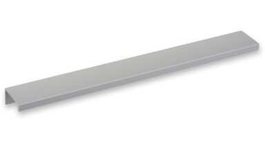 Griffleiste Schaafheim aluminium - Aluminium Voranode - 276 mm lang vor weißem Hintergrund