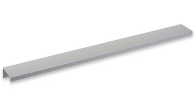 Griffleiste Schaafheim aluminium - Aluminium Voranode - 340 mm lang  vor weißem Hintergrund