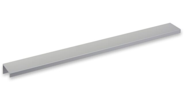 Griffleiste Schaafheim aluminium - Aluminium Voranode - 340 mm lang vor weißem Hintergrund