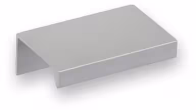 Griffleiste Schaafheim aluminium - Aluminium Voranode - 52 mm lang  vor weißem Hintergrund