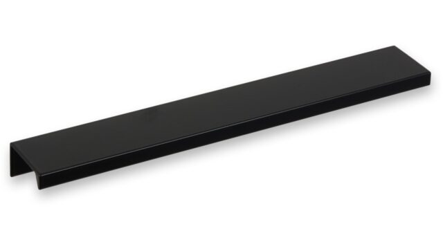 Griffleiste Schaafheim aluminium - Schwarz seidenmatt Pulverbeschichtung - 212 mm lang  vor weißem Hintergrund
