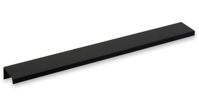 Griffleiste Schaafheim aluminium - Schwarz seidenmatt Pulverbeschichtung - 276 mm lang  vor weißem Hintergrund