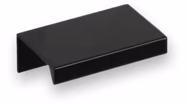 Griffleiste Schaafheim aluminium - Schwarz seidenmatt Pulverbeschichtung - 52 mm lang  vor weißem Hintergrund