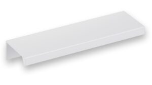 Griffleiste Schaafheim aluminium - Weiß seidenmatt Pulverbeschichtung - 116 mm lang vor weißem Hintergrund