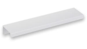 Griffleiste Schaafheim aluminium - Weiß seidenmatt Pulverbeschichtung - 148 mm lang vor weißem Hintergrund