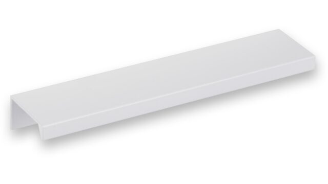 Griffleiste Schaafheim aluminium - Weiß seidenmatt Pulverbeschichtung - 148 mm lang  vor weißem Hintergrund