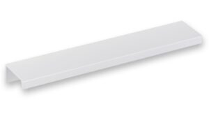 Griffleiste Schaafheim aluminium - Weiß seidenmatt Pulverbeschichtung - 180 mm lang  vor weißem Hintergrund