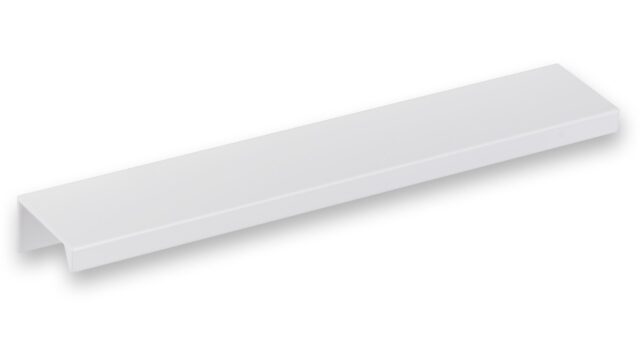 Griffleiste Schaafheim aluminium - Weiß seidenmatt Pulverbeschichtung - 180 mm lang vor weißem Hintergrund