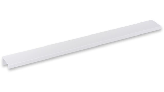 Griffleiste Schaafheim aluminium - Weiß seidenmatt Pulverbeschichtung - 340 mm lang vor weißem Hintergrund