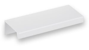 Griffleiste Schaafheim aluminium - Weiß seidenmatt Pulverbeschichtung - 84 mm lang  vor weißem Hintergrund